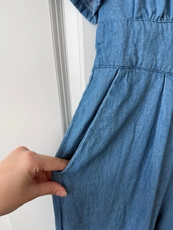 Old Navy Light Blue Denim Jumpsuit - Picture 4 of 10
